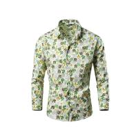 Camisa floral de entretenimiento de moda casual para hombre Camisa de algodón de manga larga - details 11