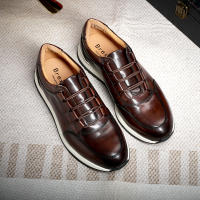 Zapatos de cuero de lujo ligeros zapatos casuales de cuero para hombres zapatos de hombre de fiesta de moda - details 4