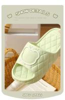 Zapatillas de interior de verano para mujer, sandalias EVA transpirables y bonitas, diseño antideslizante con parte inferior gruesa, versión para hombre y baño en casa - details 4
