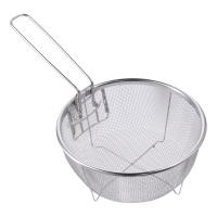 Cesta para freír profunda de acero inoxidable con mango largo, colador multifuncional para freidora, fácil de limpiar, cesta desmontable para freidora, cocina - details 4