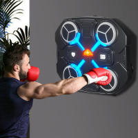 Máquina de boxeo con música montaje en pared entrenador de boxeo electrónico objetivo de práctica máquina de boxeo Bluetooth ejercicio en casa para niños y adultos - details 7