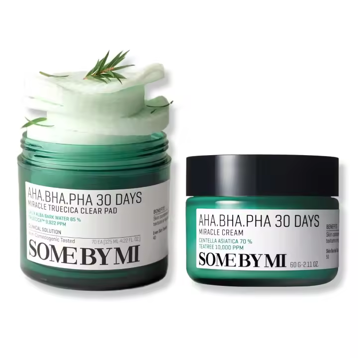 SOME BY MI AHA BHA PHA Crema de 30 días + Almohadilla transparente Miracle Truecica - 1