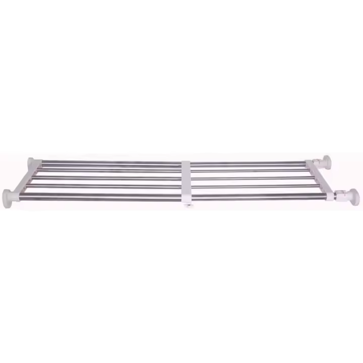 Estante de Almacenamiento de Metal con Barras Extensibles Organizador Ajustable para Armario, Cocina, Baño - 1