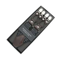 Tirante de cuero de moda de 35 mm de ancho con 6 clips, tirante retro casual para hombre, cinturón, regalo para padre/esposo - details 7