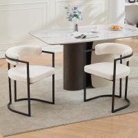 2 Sillas de Cocina con Reposabrazos, Sillas de Salón Modernas con Patas Metálicas Sillas de Descanso Simples para Hogar/Restaurante - details 7