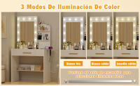 Rcynview Unidad de VANITY Moderna con Espejo, 3 Cajones, 3 Compartimentos Abiertos, Estilo de Mueble para Dormitorio o Escritorio - details 10