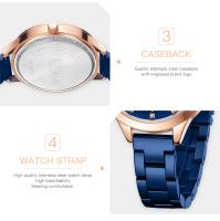 Reloj de mujer – Reloj de pulsera de cuarzo resistente al agua de acero inoxidable con detalles de cristal Reloj elegante minimalista para damas - details 13