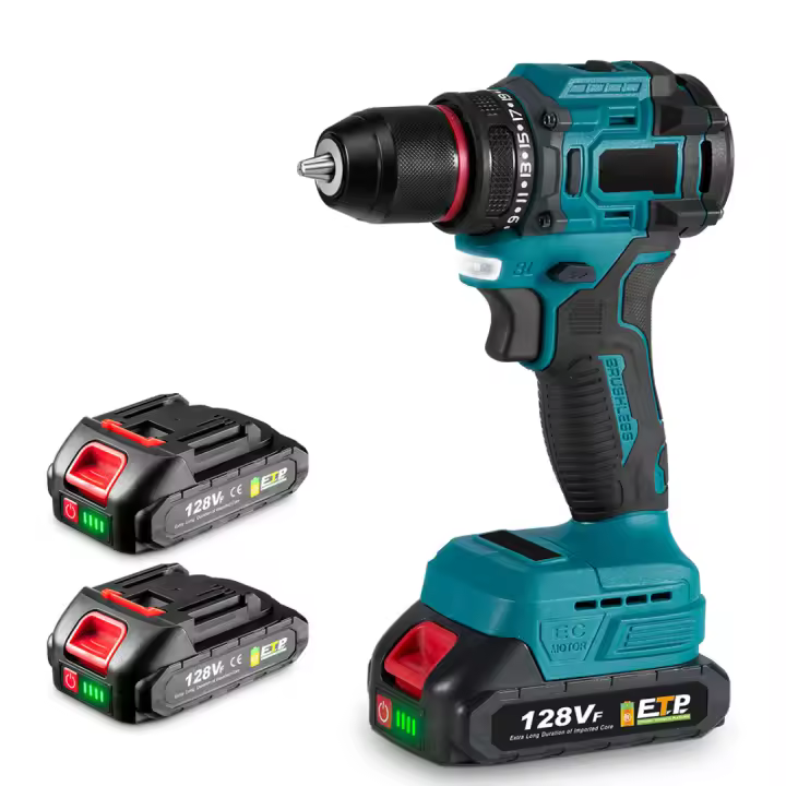 NEWBENY-taladro eléctrico sin escobillas de 10mm, 21 + 2 Torque, destornillador eléctrico inalámbrico, herramienta doméstica DIY para juego de pines de batería Makita de 18V - 1