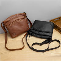 Bolso de Hombro de Cuero PU Suave para Mujer Estilo Retro Bolso Bandolera de Doble Cremallera Gran Capacidad Bolso Diario - details 8
