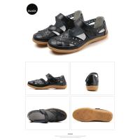 zapatos de piel auténtica para mujer, sandalias huecas blancas, mocasines planos de verano, talla grande 41 42 - details 6