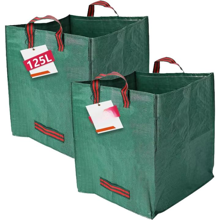 1-3pcs large reusable garden waste bags 120l 125l 200l self standing yard leaf bags for lawn clippings and garden debris cleanup