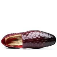 Zapatos casuales italianos del vestido de la PU marrón coreano, mocasines de cuero genuino de los zapatos de los hombres de los deportes - details 12