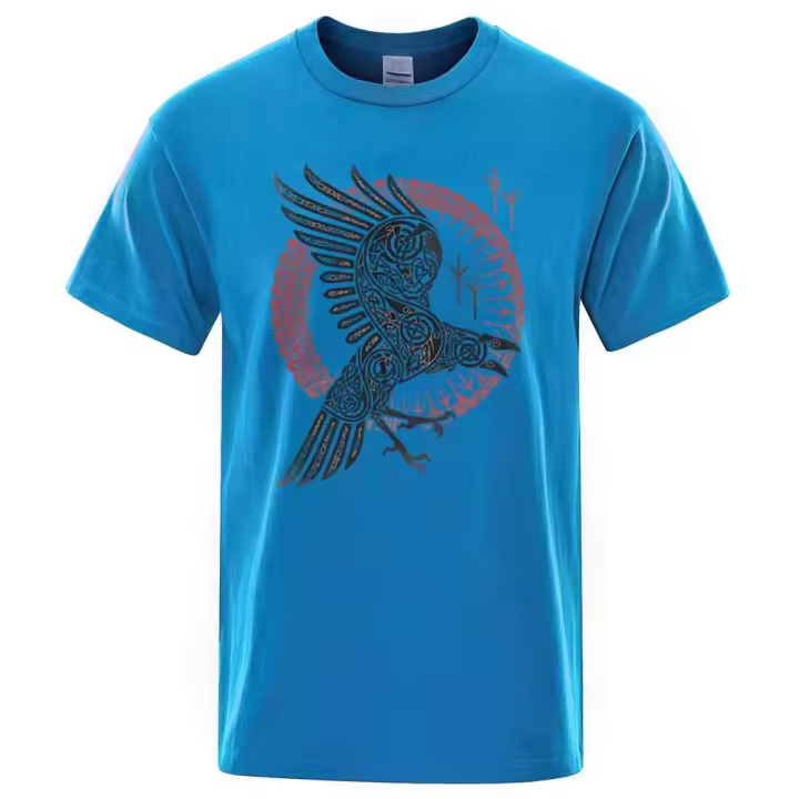 Camiseta de manga corta para hombre, ropa informal con estampado de leyenda vikinga Ragnar, marca, estilo hip-hop, verano 2022 - 1