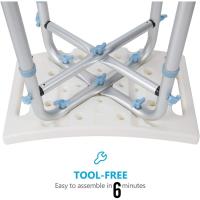 Taburete de Ducha Antideslizante Regulable en Altura 150 KG Montaje Sin Herramientas - details 4