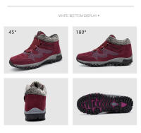 Botas de invierno cálidas de algodón para mujer, zapatos deportivos para exteriores, botas de nieve antideslizantes, botines de nieve antifrío para senderismo para mujer - details 19