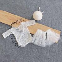 Conjunto de accesorios para recién nacido, Baby Bailey, gorro, falda corta, mono de fotografía infantil, 3 piezas - details 10