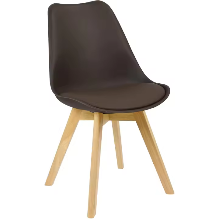 4X Sillas de Comedor Silla Torre Madera Silla de Escritorio Asiento Acolchado en Sintético Cuero y Polipropileno Silla de Cocina Silla Conferencia Blanco BH29ws-4 - 1