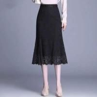 ENCE RAL Falda de punto de cintura alta con cola de pez Moda mujer - details 1