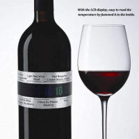 Termómetro de acero inoxidable para Collar de vino, herramienta para bebidas de Bar, champán, cerveza, botella de vino tinto, termómetro con pantalla LCD, Sensor de Clip - details 5