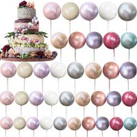 Bola de pigmentos nacarados para decoración de tartas, 5 piezas, bola nacarada para insertar magdalenas, postres, suministros de decoración para fiestas de boda - details 0