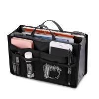Bolsa Organizadora De Viaje Para Mujer En Nylon Bolsa De Maquillaje Grande Para Bolso De Mano Estilo Fashion Cierre De Cremallera - details 0