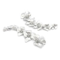 Colgantes de flores combinados de latón, Color dorado de 18K, Color plateado, joyería de alta calidad, fabricación de pendientes, accesorios Diy - details 2