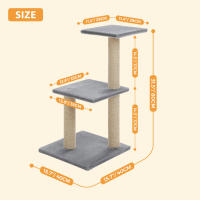 PAWZ Road Árbol para gatos pequeño con postes para rascar de Sisal y plataformas, torre para gatos para interior, rascador para gatos, accesorios para gatos, juguetes para gatos - details 0