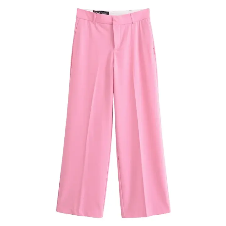 Conjunto de Traje Casual para Mujer de Cintura Alta Blazers Rectos Moda Plus Size - 1