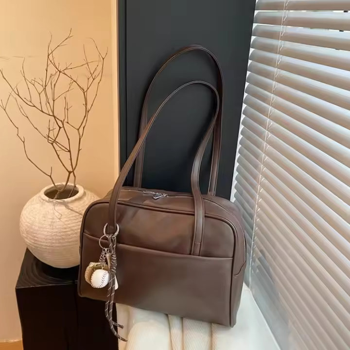 Bolso de hombro de moda Bolso Boston portátil Bolso de bolos para mujer Bolso de mano de gran capacidad para viajeros - 1