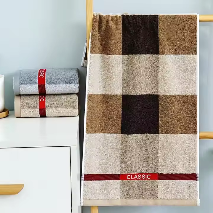 Toallas de algodón de gran tamaño para uso doméstico, absorbentes, suaves y resistentes a las pelusas, para Hotel, baño, adultos, hombres y mujeres - 1