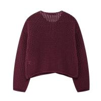 TRAF Pantalones de Punto para Mujer Otoño-Invierno Suéter Casual con Botones Largos - details 10