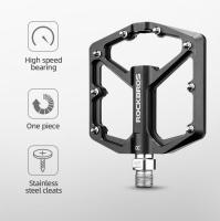 ROCKBROS-pedales de bicicleta ultraligeros, rodamientos de sellado, aleación de aluminio, para carretera, plataforma plana, accesorios para piezas de bicicleta - details 5