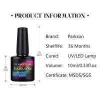 Parkson-esmalte en Gel para uñas, barniz UV para manicura semipermanente, Ojo de Gato, 2 piezas, 10ml - details 0