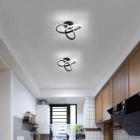 Plafón LED de Techo Nórdico, 22W, 2500LM - GOECO-3000/6500K, Luz Blanca Caliente/Fría - 25*25*12 CM - Negro - Diseño Floral - details 6