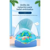 Nuevo Con Toldo Círculo Tumbado Círculo De Natación Infantil Airbag De Altura Sombra Antivuelco Bebé Círculo De Asientos Hinchables - details 0