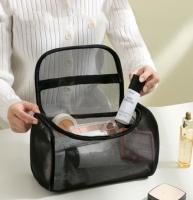 Bolsa De Maquillaje De Gran Capacidad Con Diseño De Malla Transparente Para Viajes Bolsa De Toallas De Higiene Personal De Nylon - details 0