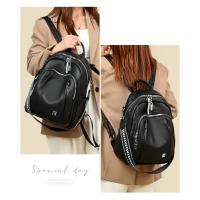 Mochila de cuero suave para mujer, bolso de un solo hombro, bolso escolar, bolso de viaje de gran capacidad, bolso de ocio versátil, moderno y nuevo. - details 6