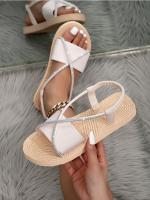 GIOIO Sandalias Planas Para Mujer, Zapatillas Geniales, Zapatillas Cruzadas De Franela Con Suela De Cáñamo Falsa De Cuerda De Cáñamo De Imitación - details 24