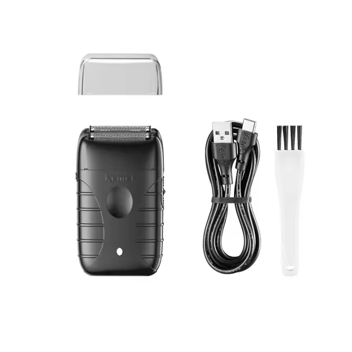 Kemei 2299 afeitadora de peluquero, maquinilla de afeitar eléctrica para hombres, máquina de afeitar suave inalámbrica para cabeza calva, afeitadora de barba, regalos - 1