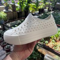 Cueva zapatos de las mujeres de verano al aire libre vadear ocio antideslizante suela gruesa aumento bolsa de playa cabeza sandalias hueco impermeable versátil - details 34