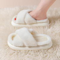 Pantuflas De Lujo Para Mujer Invierno Comodidad Casual Plush Talla Grande Zapatillas De Interior Con Plataforma Moda Designer - details 11