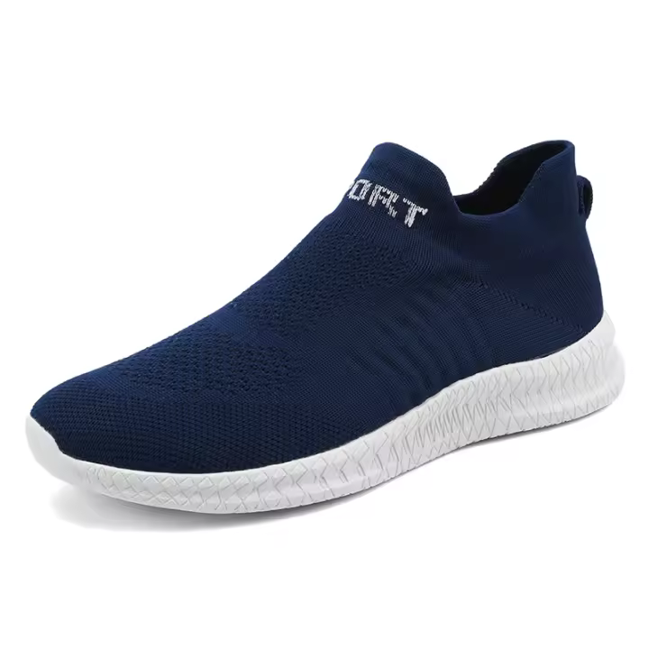Zapatillas de correr ligeras para hombre, zapatos de tenis deportivos antideslizantes transpirables para exteriores, cómodos entrenadores de tejido volador - 1