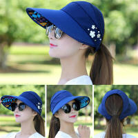 Moda para mujer señoras vacaciones de verano ala ancha sombrero para el sol plegable Anti-UV gorras con visera de playa sombreros casuales - details 6