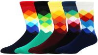 Calcetines de tubo medio para hombre y mujer, medias divertidas e informales, de algodón, coloridas, con diseño de animales de Halloween, 5 pares - details 8
