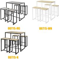 Conjunto Mesa Alta de Bar y 4 Taburetes Muebles Bar Comedor - details 15