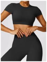 Camiseta de Yoga de Corte Corto de Verano Top de Deportivo de Nylon para Mujeres - details 19