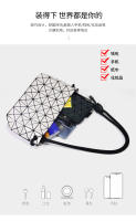 Bolso de tofu Nuevo bolso con cordón de diamantes geométricos Bolso de mensajero de hombro elegante y simple - details 4