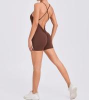 Traje deportivo de secado rápido de color sólido, cómodo para correr, pedalar, mango sin mangas de yoga - details 18