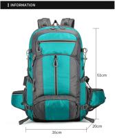 Mochila impermeable de senderismo para hombres y mujeres, mochila multifuncional para viajes de aventura al aire libre, 50 litros - details 24