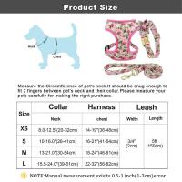 Conjunto de Collar de Bulldog Francés Correa de Nylon Estable con Estampado de Cachorros Gatos - details 0